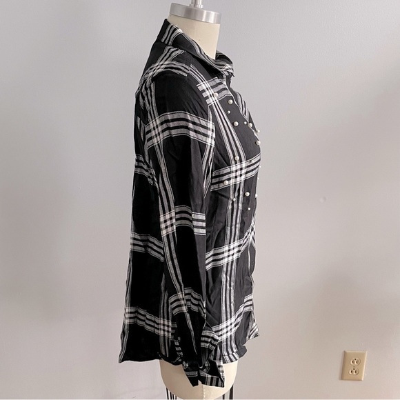 Laundry by Shelli Segal Flannel with Pearls- Size XS- NWT - Picture 4 of 7